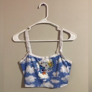-blue and white CARE BEARS crop top
-size Large